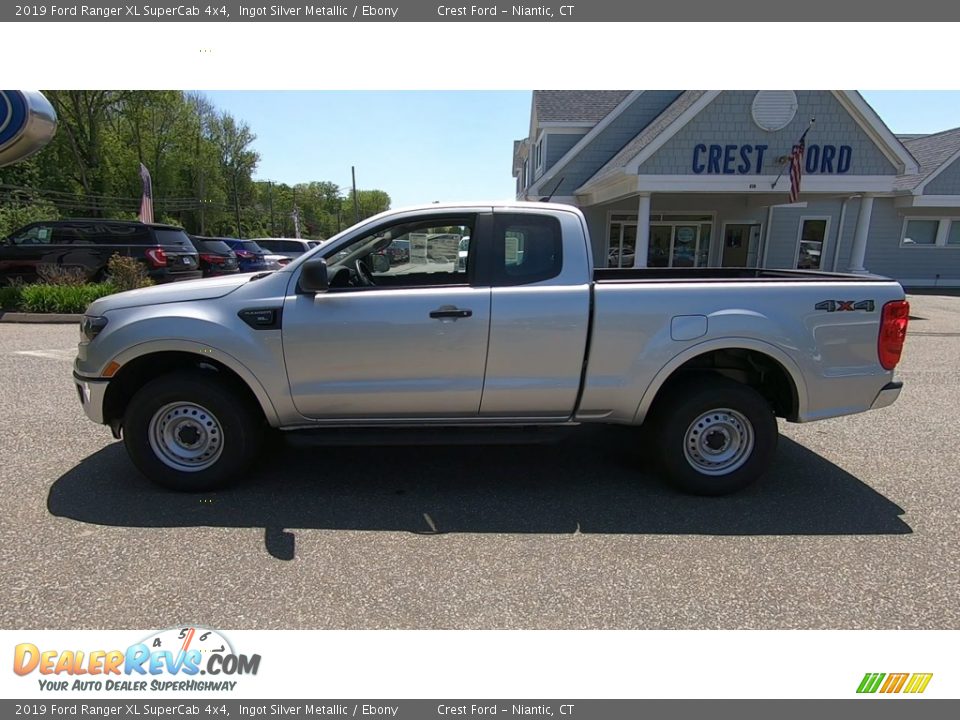 2019 Ford Ranger XL SuperCab 4x4 Ingot Silver Metallic / Ebony Photo #4