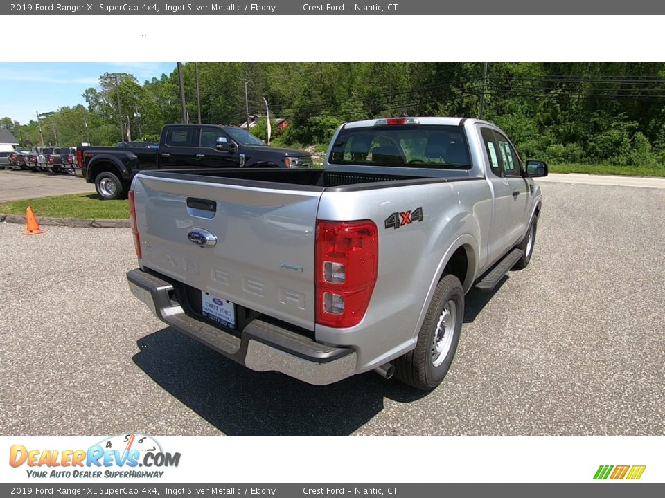 2019 Ford Ranger XL SuperCab 4x4 Ingot Silver Metallic / Ebony Photo #7