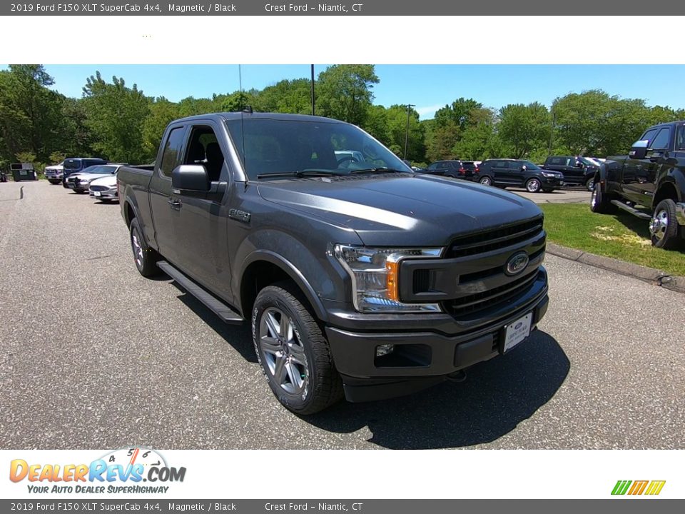 2019 Ford F150 XLT SuperCab 4x4 Magnetic / Black Photo #1