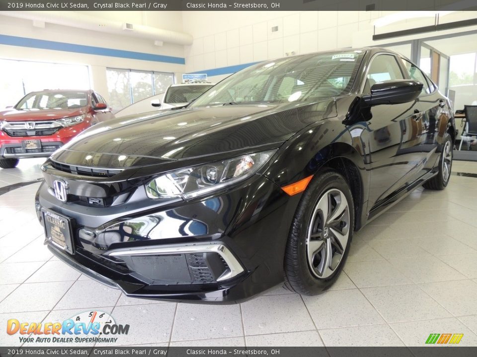 2019 Honda Civic LX Sedan Crystal Black Pearl / Gray Photo #1