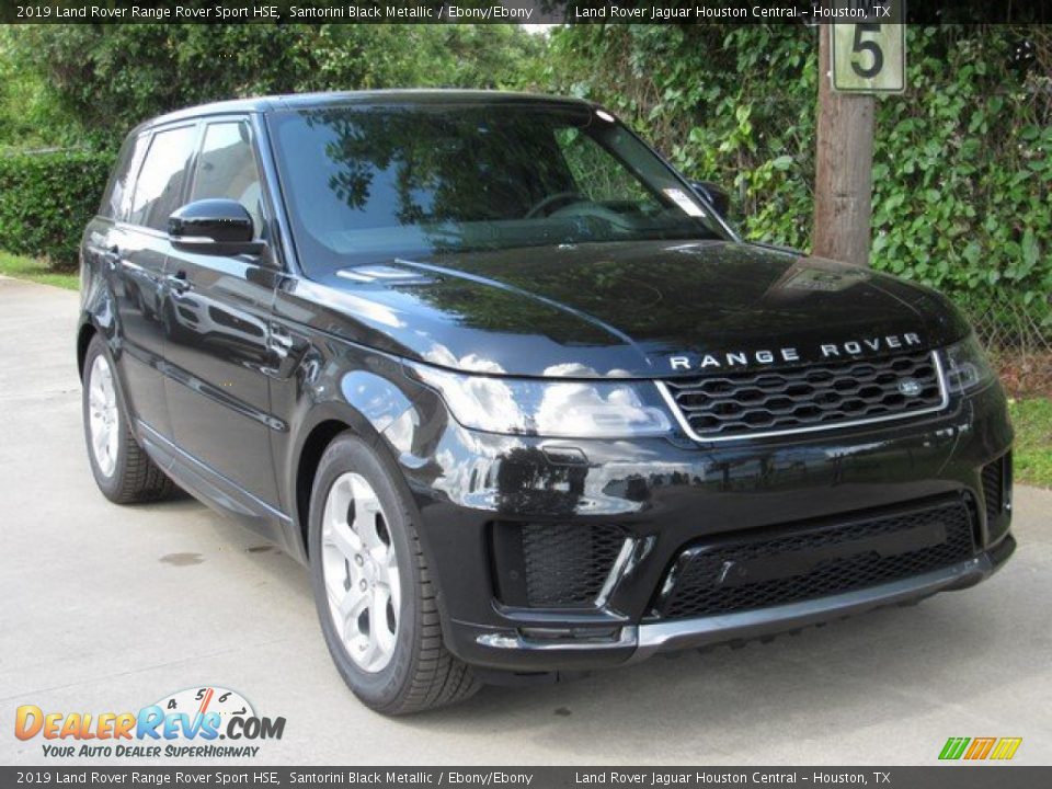 2019 Land Rover Range Rover Sport HSE Santorini Black Metallic / Ebony/Ebony Photo #2