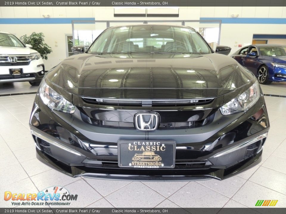 2019 Honda Civic LX Sedan Crystal Black Pearl / Gray Photo #2