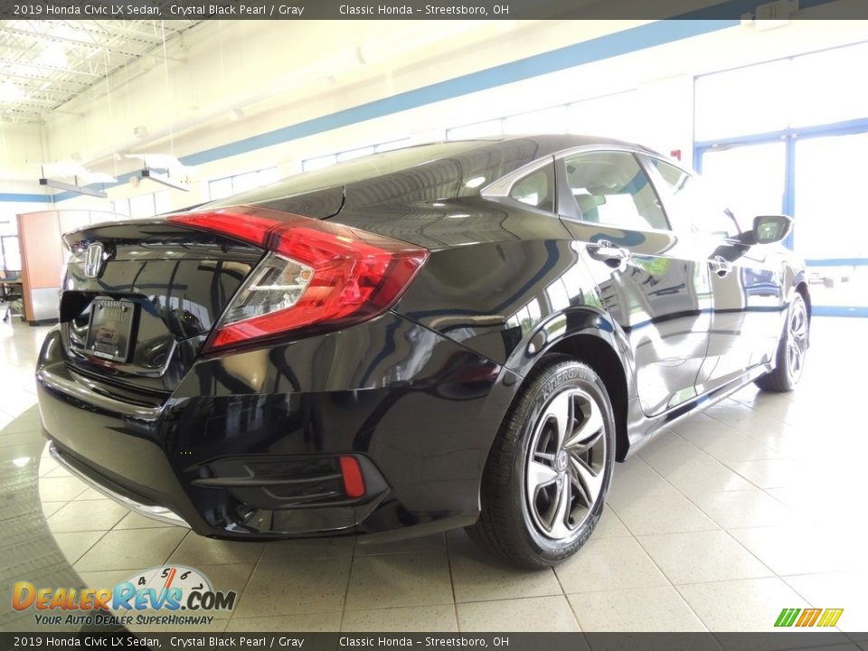 2019 Honda Civic LX Sedan Crystal Black Pearl / Gray Photo #5