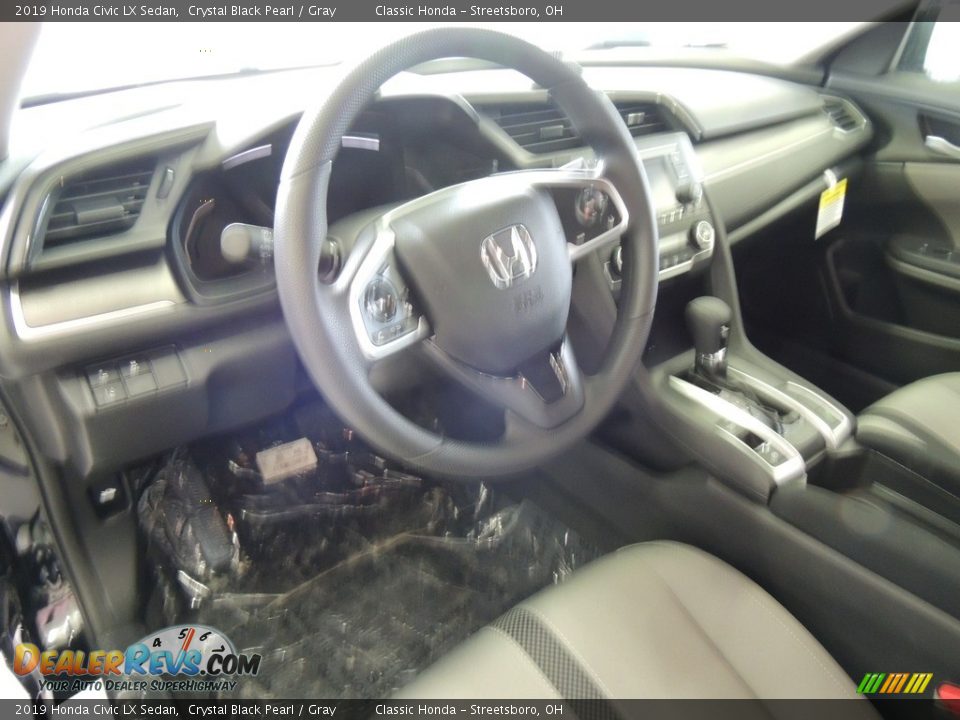 2019 Honda Civic LX Sedan Crystal Black Pearl / Gray Photo #11
