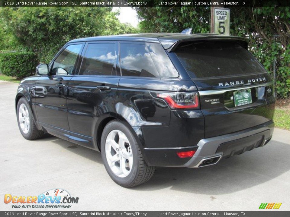 2019 Land Rover Range Rover Sport HSE Santorini Black Metallic / Ebony/Ebony Photo #12