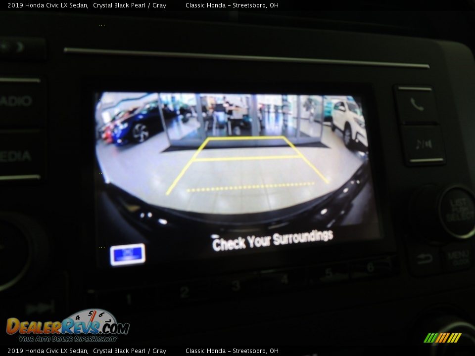 2019 Honda Civic LX Sedan Crystal Black Pearl / Gray Photo #16