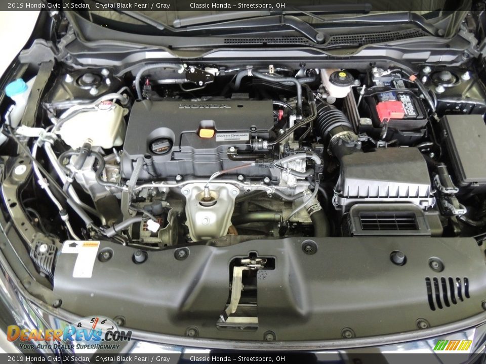 2019 Honda Civic LX Sedan Crystal Black Pearl / Gray Photo #21