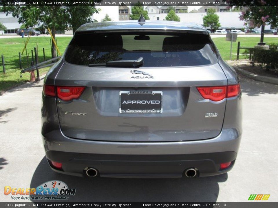 2017 Jaguar F-PACE 35t AWD Prestige Ammonite Grey / Latte w/Espresso Photo #6