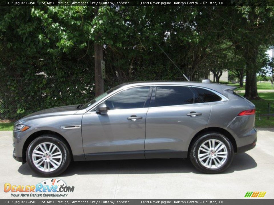 2017 Jaguar F-PACE 35t AWD Prestige Ammonite Grey / Latte w/Espresso Photo #8