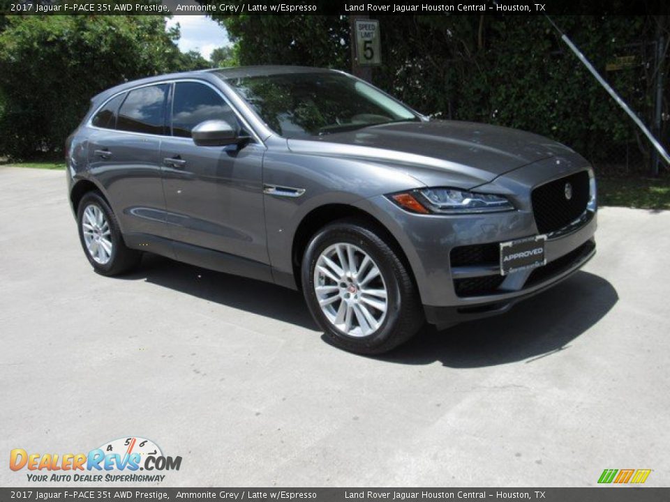 2017 Jaguar F-PACE 35t AWD Prestige Ammonite Grey / Latte w/Espresso Photo #10