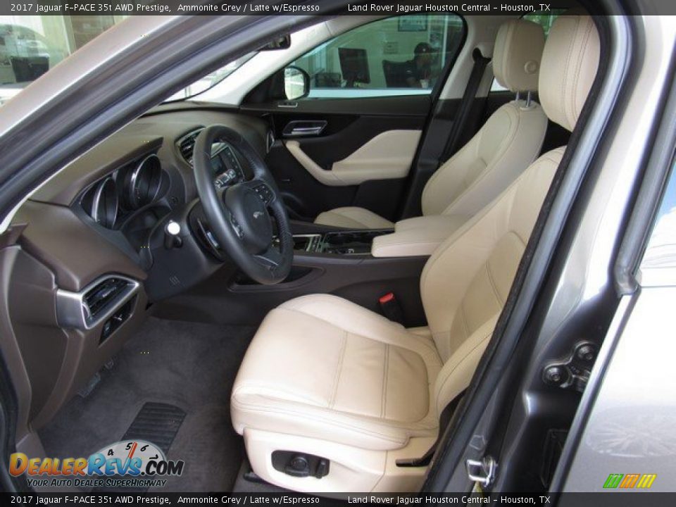2017 Jaguar F-PACE 35t AWD Prestige Ammonite Grey / Latte w/Espresso Photo #14