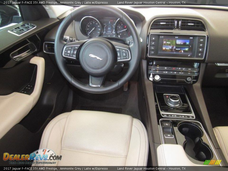 2017 Jaguar F-PACE 35t AWD Prestige Ammonite Grey / Latte w/Espresso Photo #15
