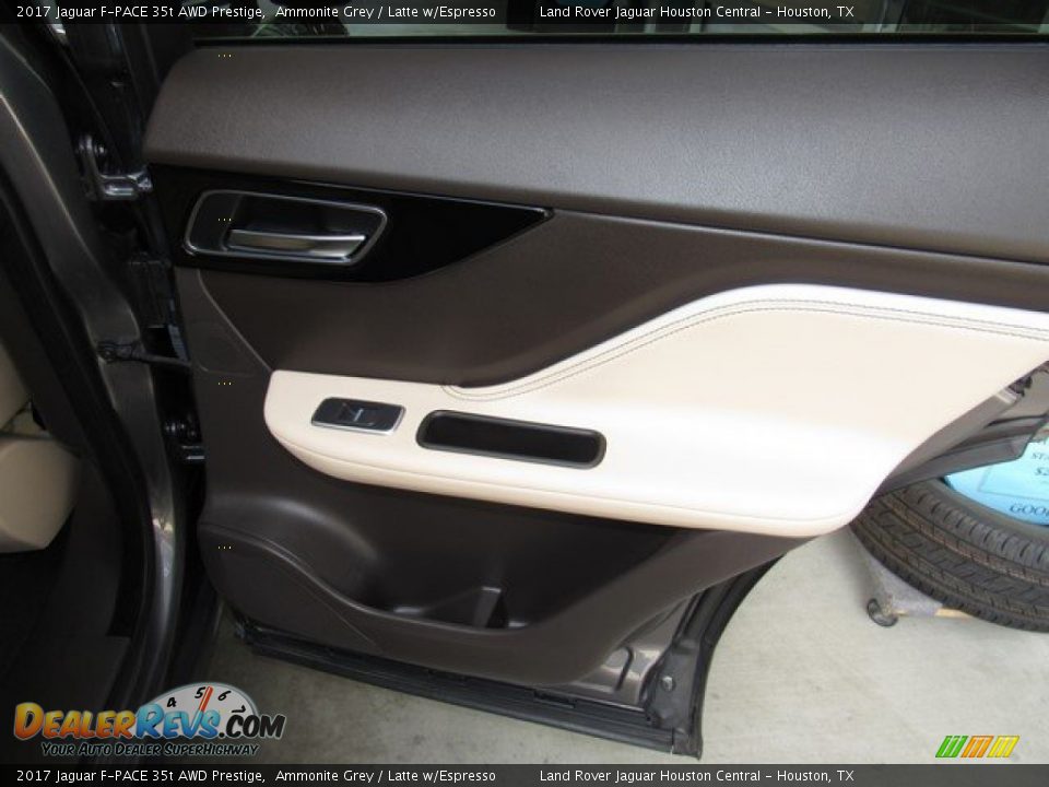 2017 Jaguar F-PACE 35t AWD Prestige Ammonite Grey / Latte w/Espresso Photo #22