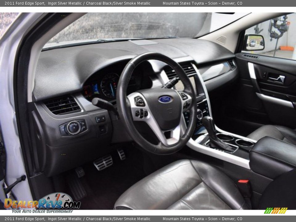 2011 Ford Edge Sport Ingot Silver Metallic / Charcoal Black/Silver Smoke Metallic Photo #10