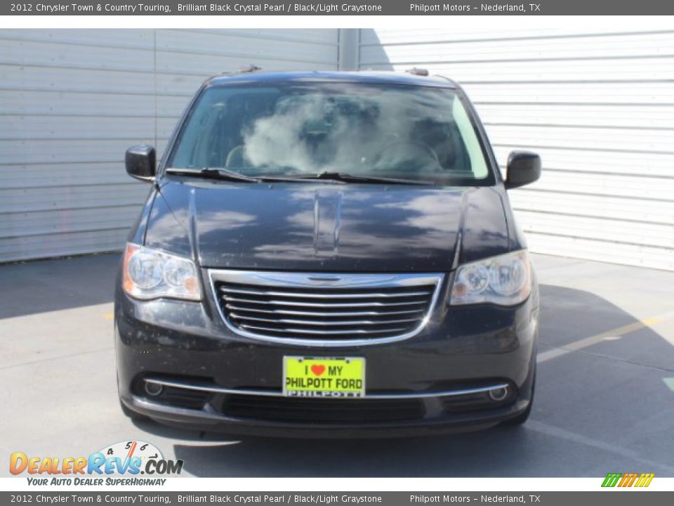 2012 Chrysler Town & Country Touring Brilliant Black Crystal Pearl / Black/Light Graystone Photo #3