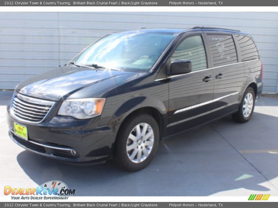 2012 Chrysler Town & Country Touring Brilliant Black Crystal Pearl / Black/Light Graystone Photo #4