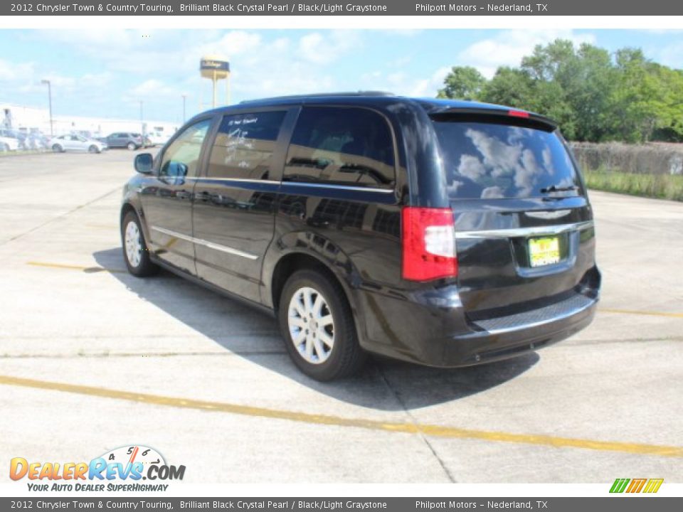 2012 Chrysler Town & Country Touring Brilliant Black Crystal Pearl / Black/Light Graystone Photo #7