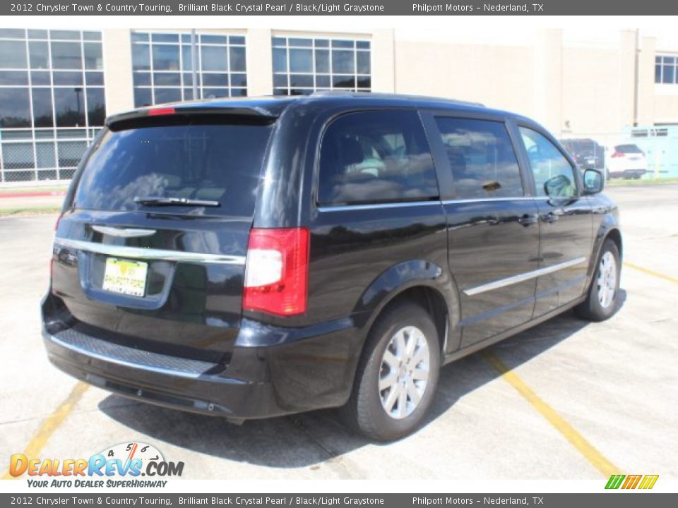 2012 Chrysler Town & Country Touring Brilliant Black Crystal Pearl / Black/Light Graystone Photo #9
