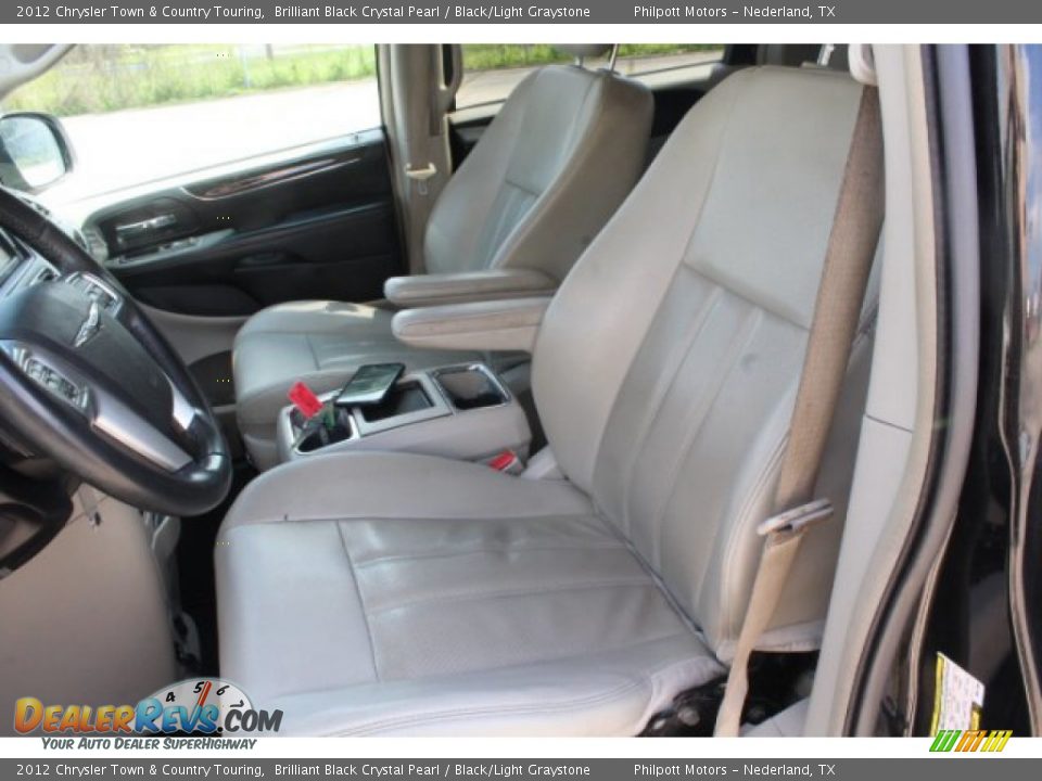 2012 Chrysler Town & Country Touring Brilliant Black Crystal Pearl / Black/Light Graystone Photo #12