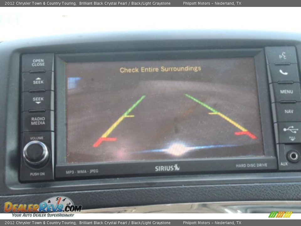 2012 Chrysler Town & Country Touring Brilliant Black Crystal Pearl / Black/Light Graystone Photo #15