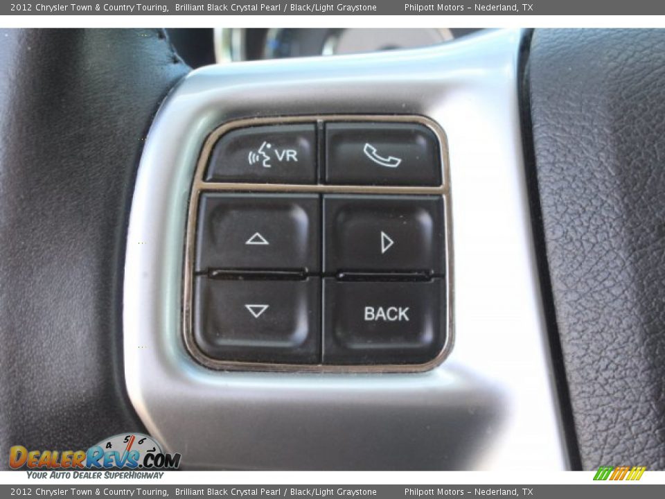 2012 Chrysler Town & Country Touring Brilliant Black Crystal Pearl / Black/Light Graystone Photo #16