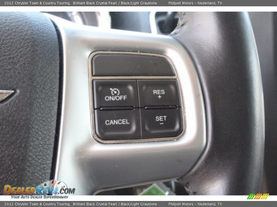 2012 Chrysler Town & Country Touring Brilliant Black Crystal Pearl / Black/Light Graystone Photo #17