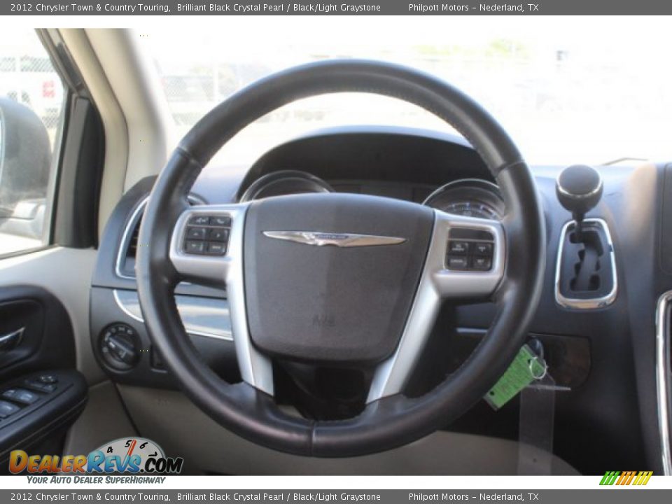 2012 Chrysler Town & Country Touring Brilliant Black Crystal Pearl / Black/Light Graystone Photo #21