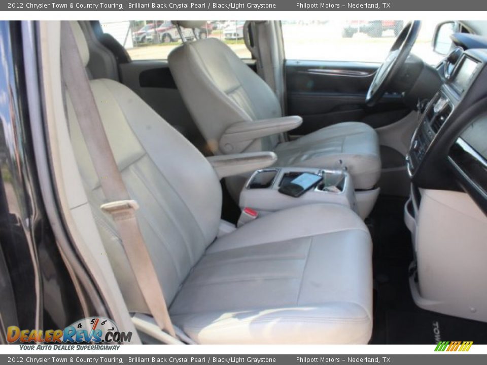2012 Chrysler Town & Country Touring Brilliant Black Crystal Pearl / Black/Light Graystone Photo #27