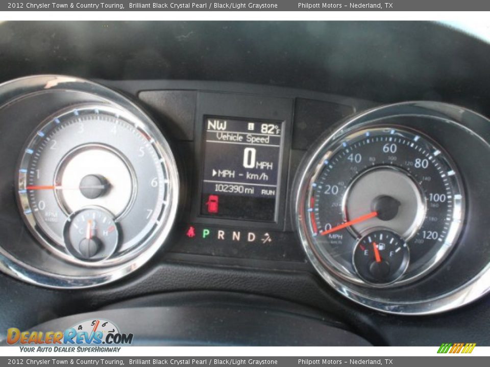 2012 Chrysler Town & Country Touring Brilliant Black Crystal Pearl / Black/Light Graystone Photo #28