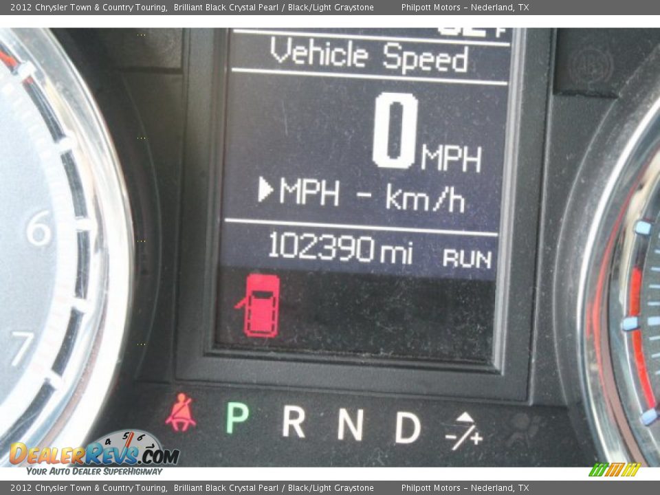 2012 Chrysler Town & Country Touring Brilliant Black Crystal Pearl / Black/Light Graystone Photo #29