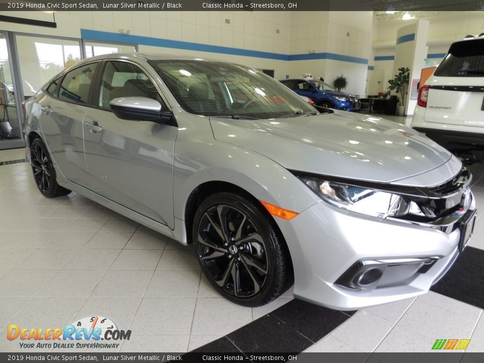 2019 Honda Civic Sport Sedan Lunar Silver Metallic / Black Photo #3