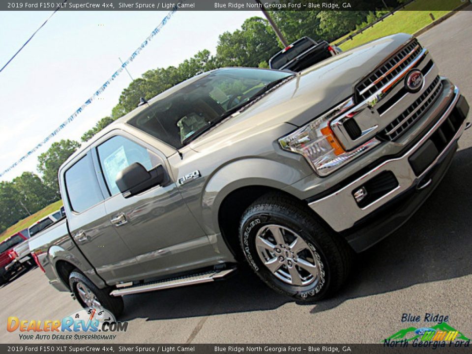 2019 Ford F150 XLT SuperCrew 4x4 Silver Spruce / Light Camel Photo #35