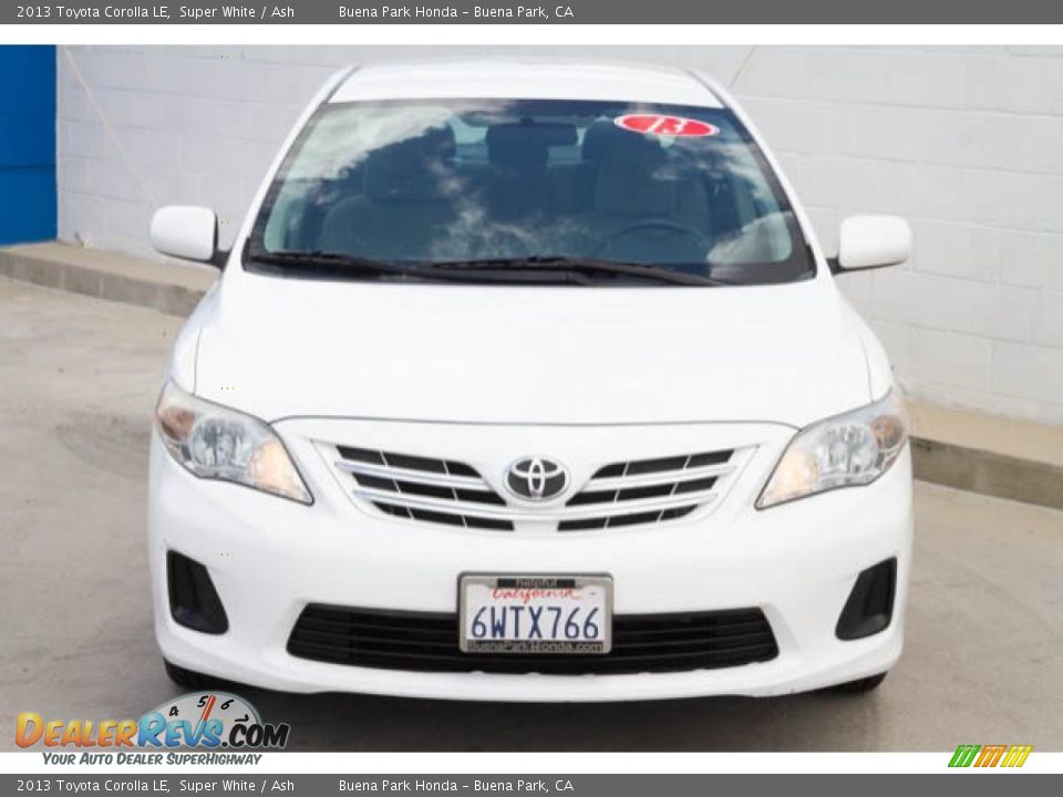 2013 Toyota Corolla LE Super White / Ash Photo #7