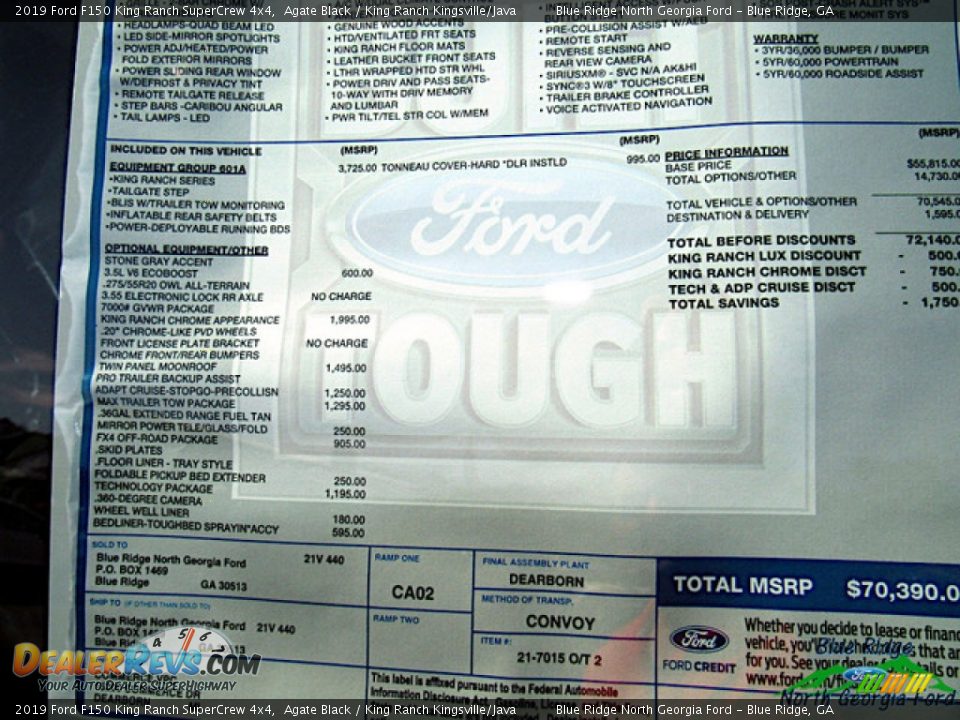 2019 Ford F150 King Ranch SuperCrew 4x4 Agate Black / King Ranch Kingsville/Java Photo #32