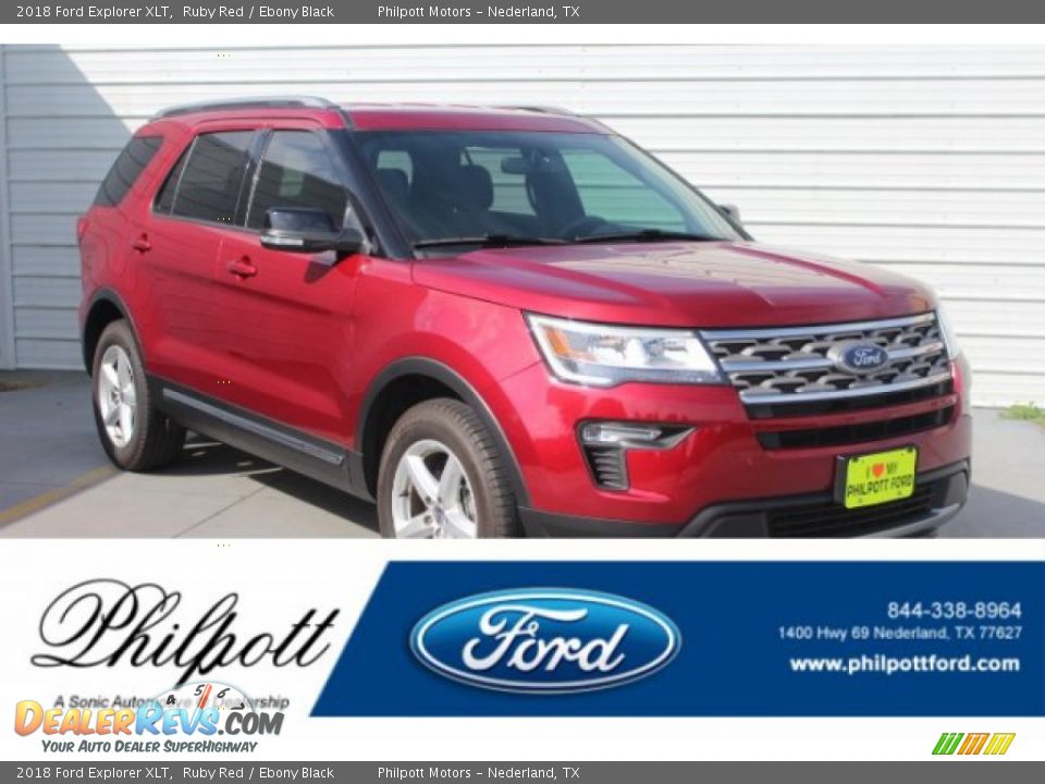 2018 Ford Explorer XLT Ruby Red / Ebony Black Photo #1