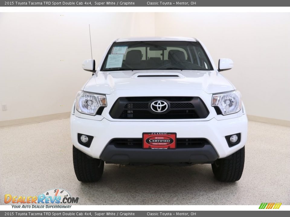 2015 Toyota Tacoma TRD Sport Double Cab 4x4 Super White / Graphite Photo #2
