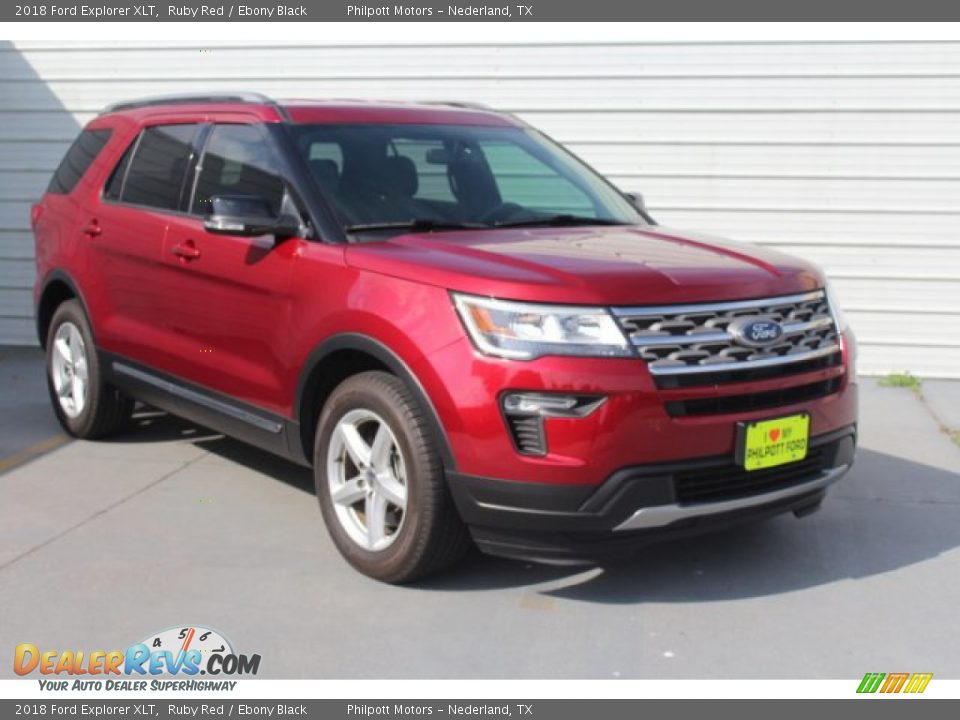 2018 Ford Explorer XLT Ruby Red / Ebony Black Photo #2