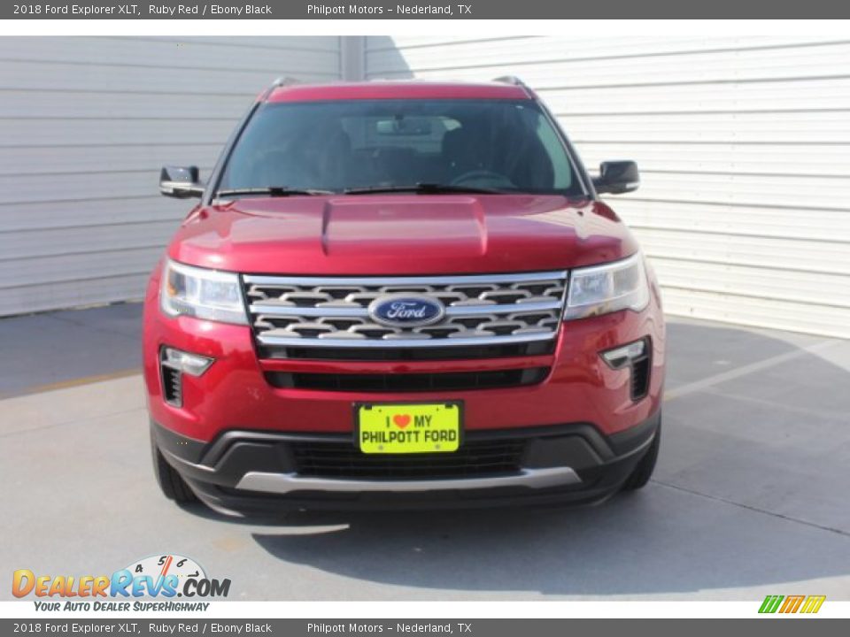 2018 Ford Explorer XLT Ruby Red / Ebony Black Photo #3