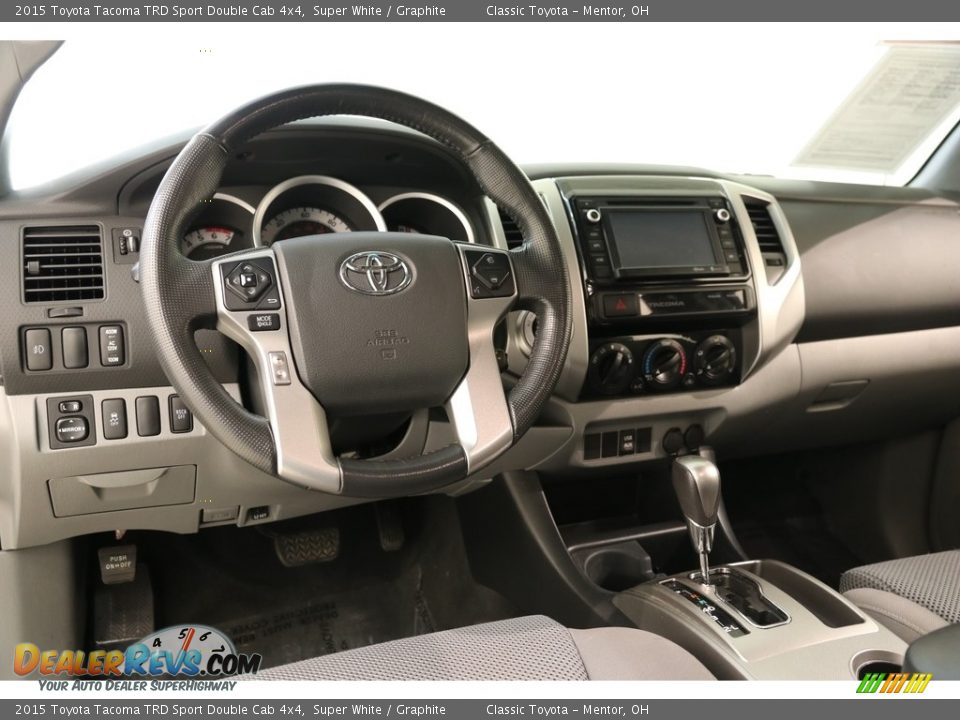 2015 Toyota Tacoma TRD Sport Double Cab 4x4 Super White / Graphite Photo #6