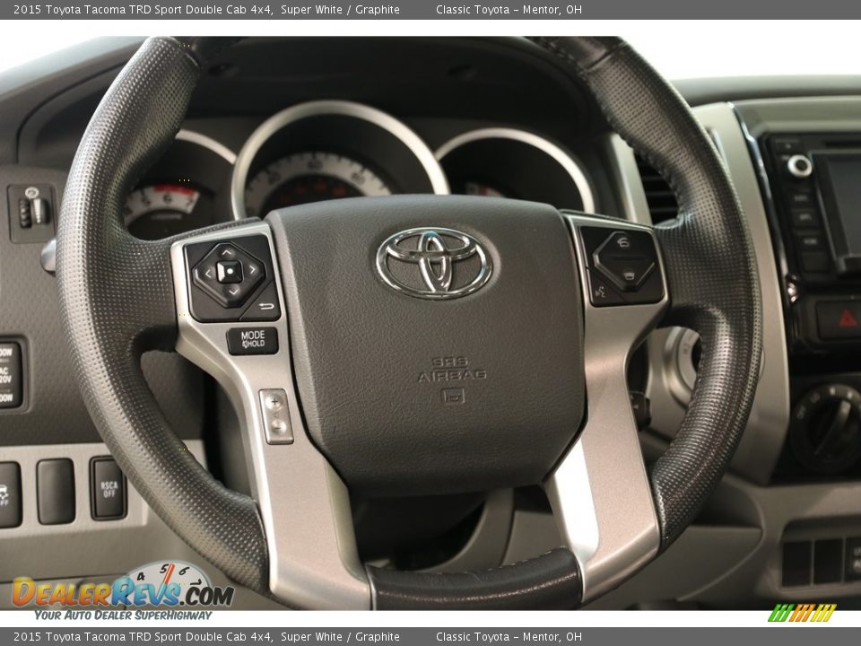 2015 Toyota Tacoma TRD Sport Double Cab 4x4 Super White / Graphite Photo #7