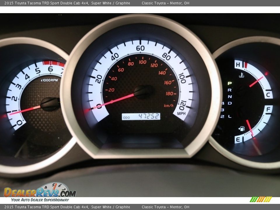 2015 Toyota Tacoma TRD Sport Double Cab 4x4 Super White / Graphite Photo #8