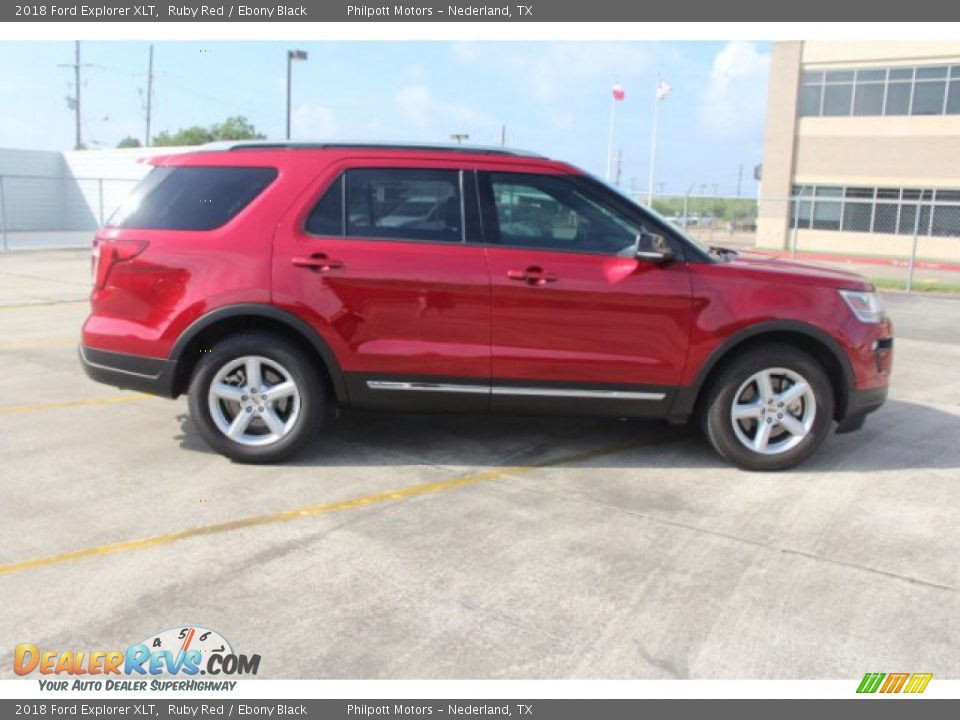 2018 Ford Explorer XLT Ruby Red / Ebony Black Photo #10