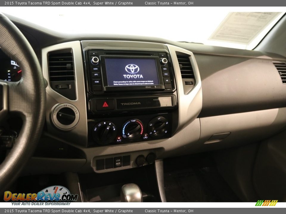 2015 Toyota Tacoma TRD Sport Double Cab 4x4 Super White / Graphite Photo #9