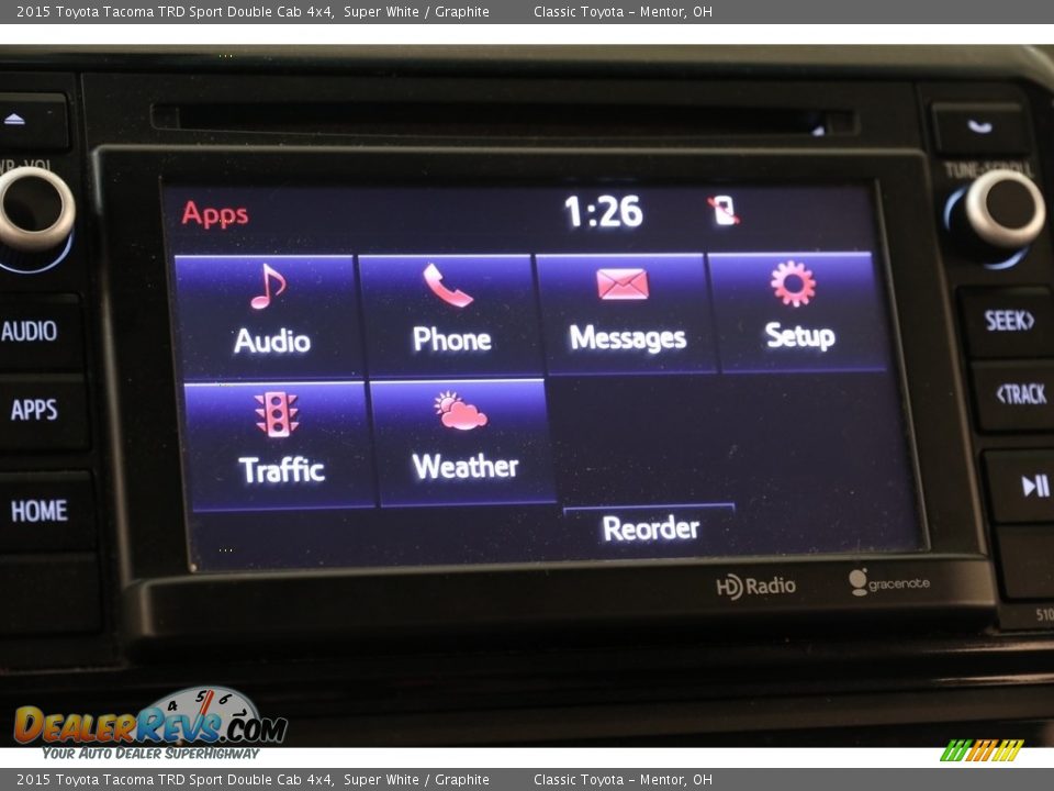 2015 Toyota Tacoma TRD Sport Double Cab 4x4 Super White / Graphite Photo #11