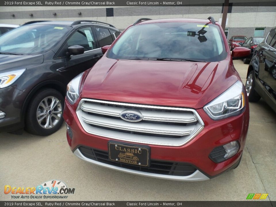 2019 Ford Escape SEL Ruby Red / Chromite Gray/Charcoal Black Photo #1