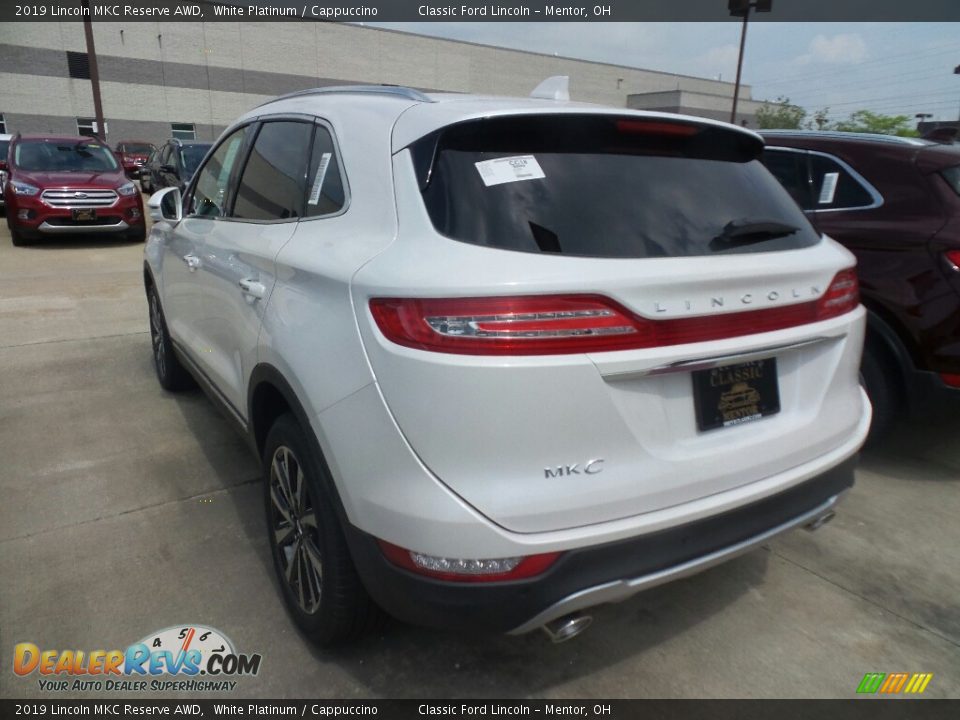 2019 Lincoln MKC Reserve AWD White Platinum / Cappuccino Photo #3