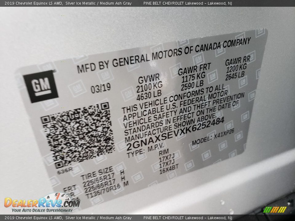 2019 Chevrolet Equinox LS AWD Silver Ice Metallic / Medium Ash Gray Photo #9