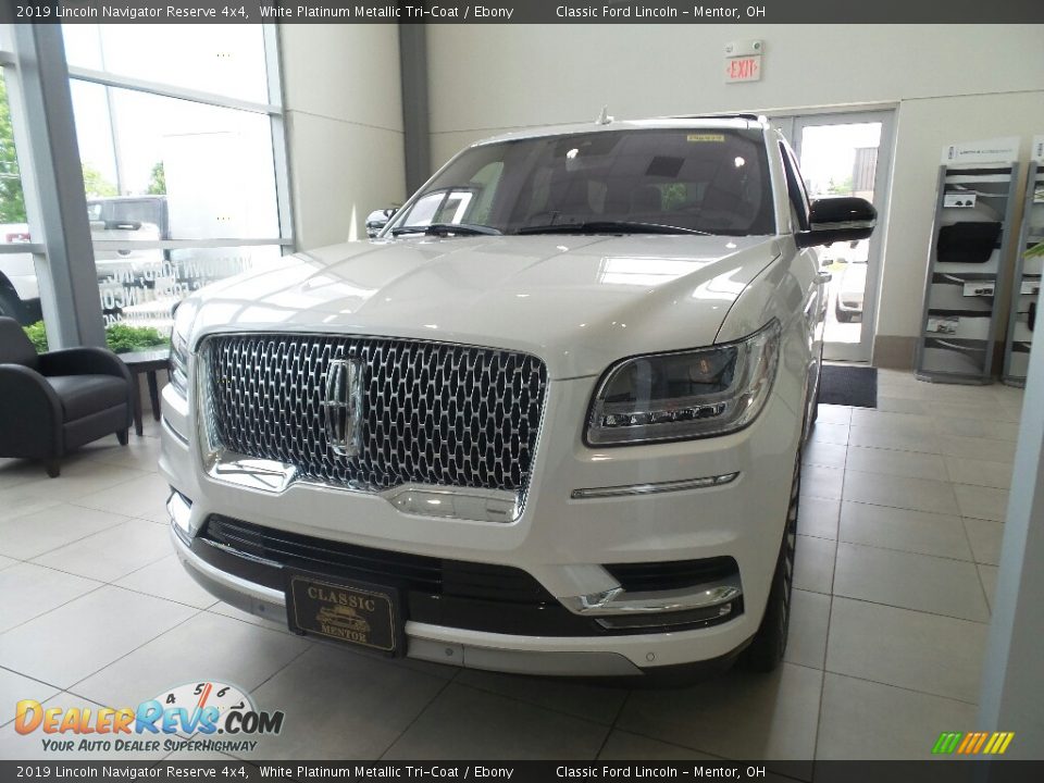 2019 Lincoln Navigator Reserve 4x4 White Platinum Metallic Tri-Coat / Ebony Photo #1
