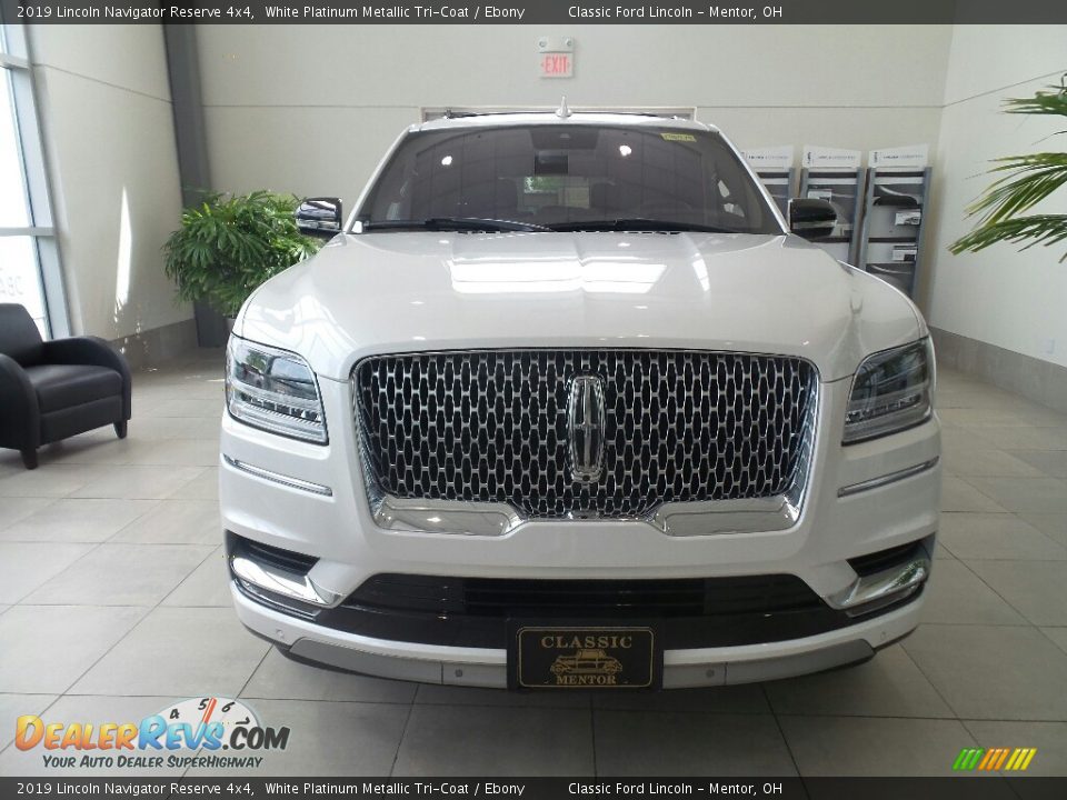 2019 Lincoln Navigator Reserve 4x4 White Platinum Metallic Tri-Coat / Ebony Photo #2