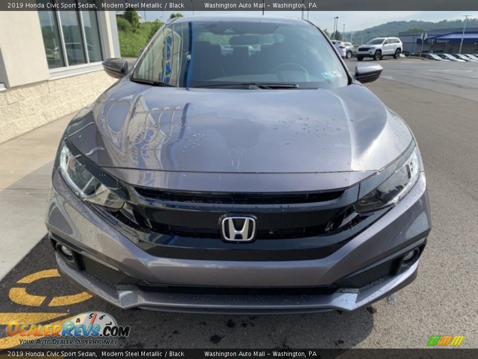 2019 Honda Civic Sport Sedan Modern Steel Metallic / Black Photo #3